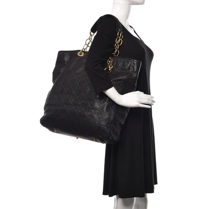 Christian Dior Lambskin Cannage Dior Soft Shopping Tote Black 2 of 18