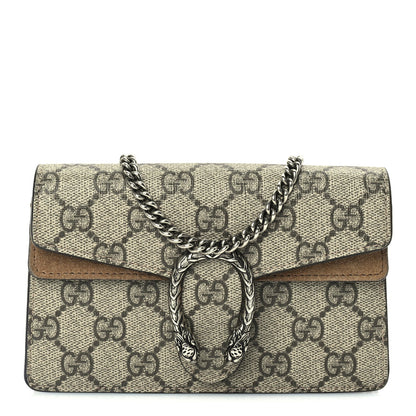 Gucci GG Supreme Monogram Super Mini Dionysus Shoulder Bag Taupe 1 of 8