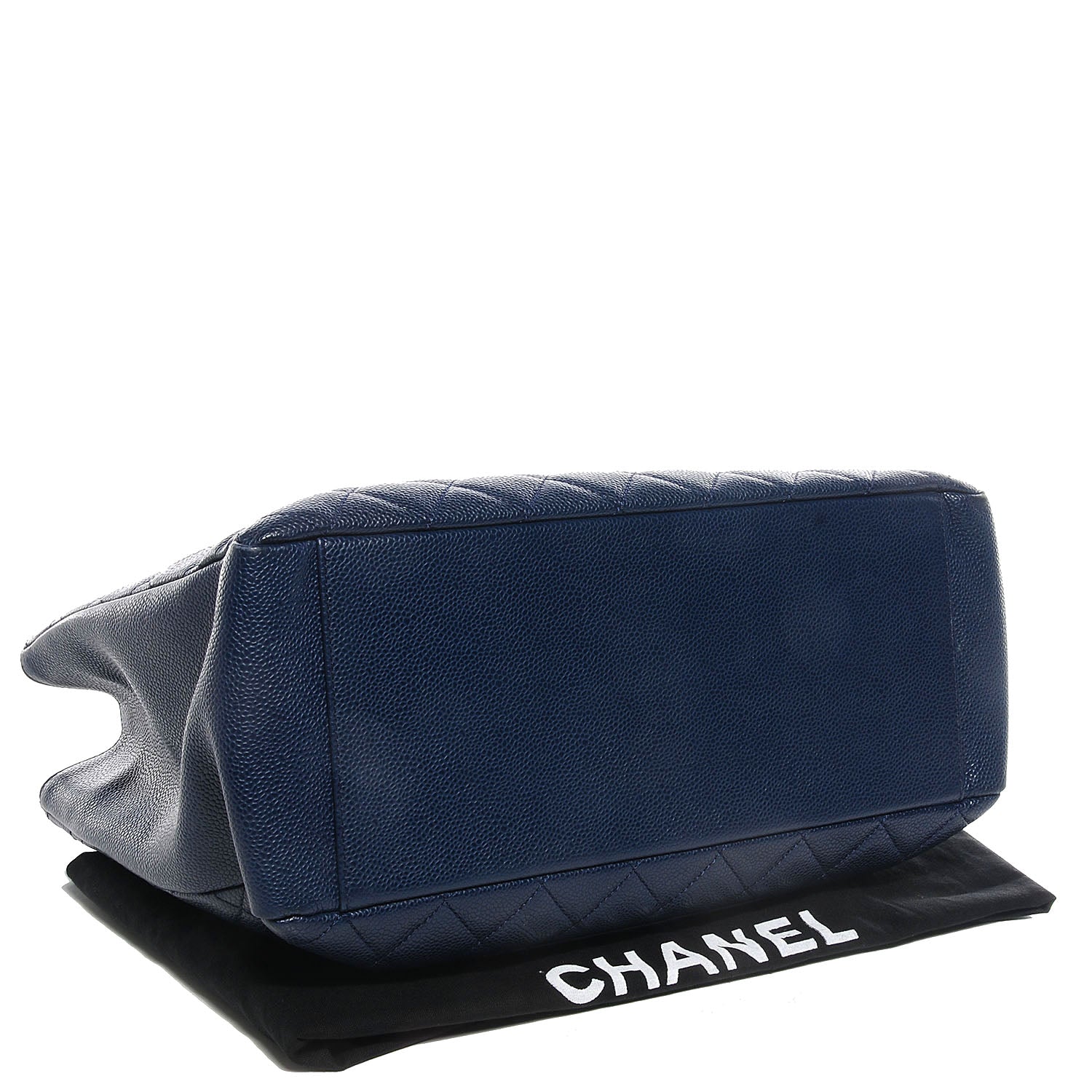 Chanel Caviar Grand Shopping Tote GST Dark Blue 4 of 7