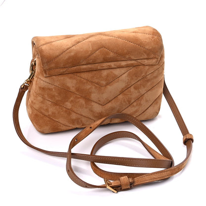 Saint Laurent Suede Toy Loulou Shoulder Bag Cinnamon 2 of 8
