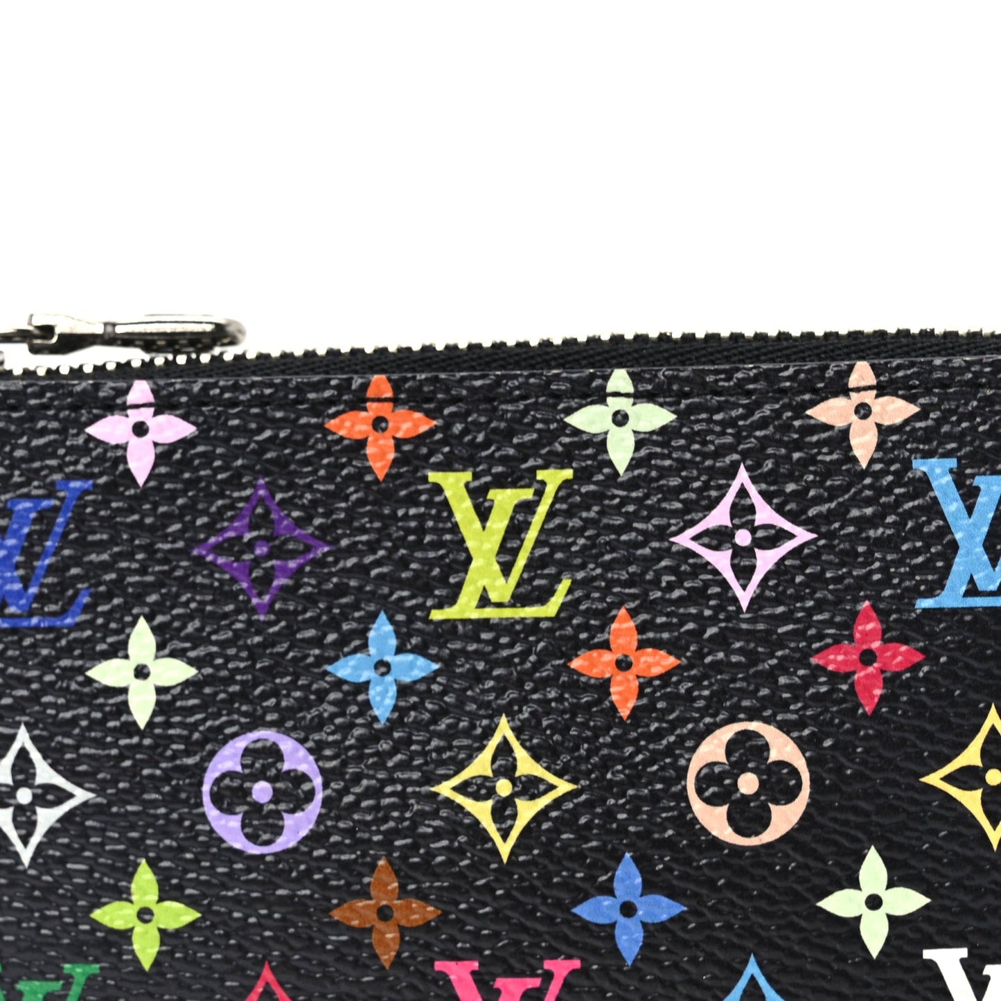 LV X TM Monogram Multicolor Key Pouch  Black