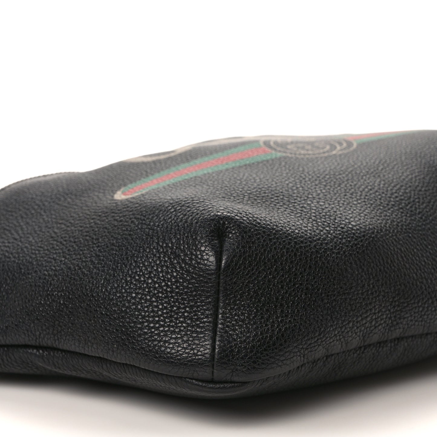 Grained Calfskin Logo Belt Bag Black