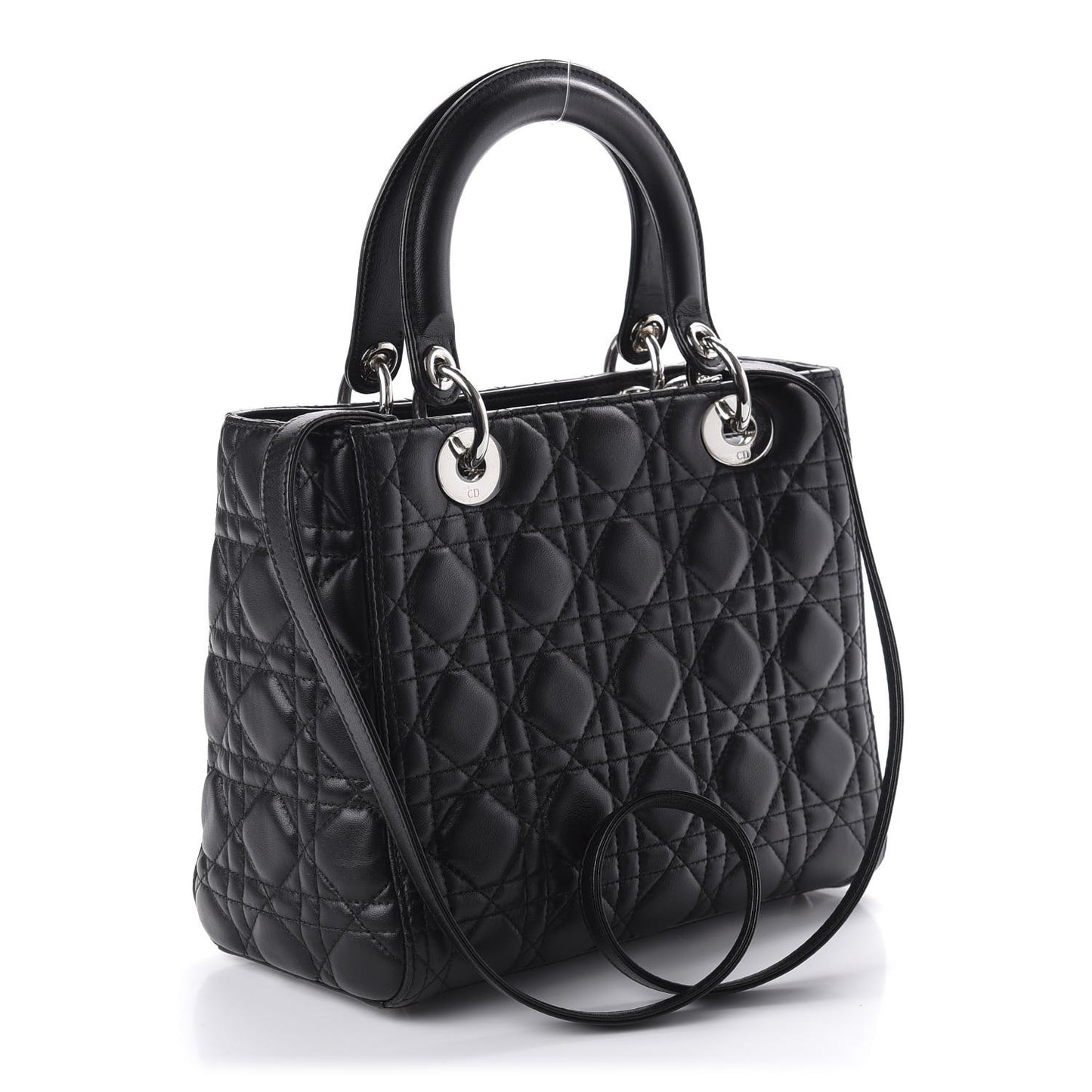 Lambskin Cannage Medium Lady Dior Black
