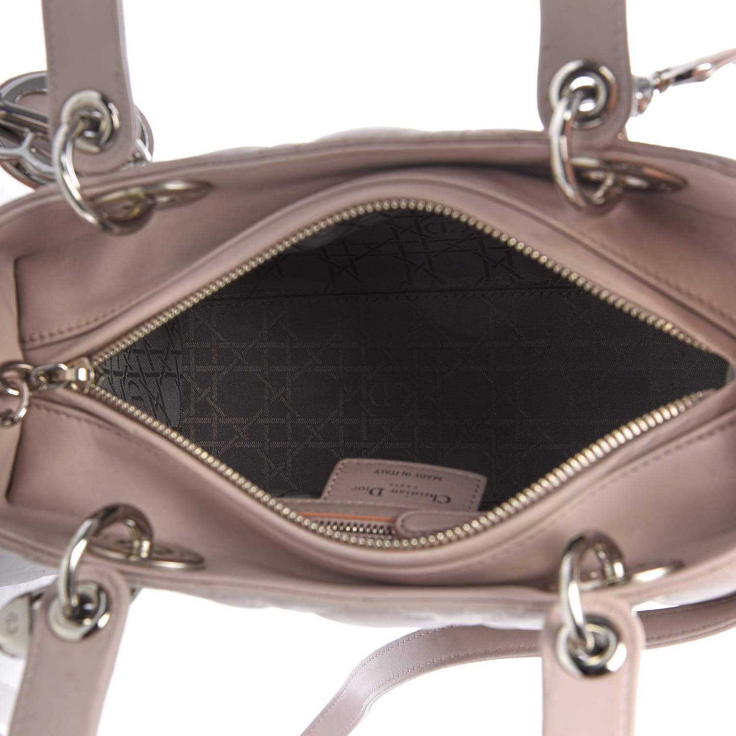 Christian Dior Lambskin Cannage Medium Lady Dior Light Pink 5 of 11