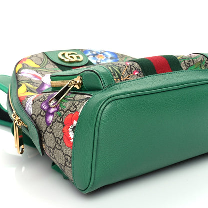 Gucci GG Supreme Monogram Flora Web Small Ophidia Day Backpack Green 7 of 8