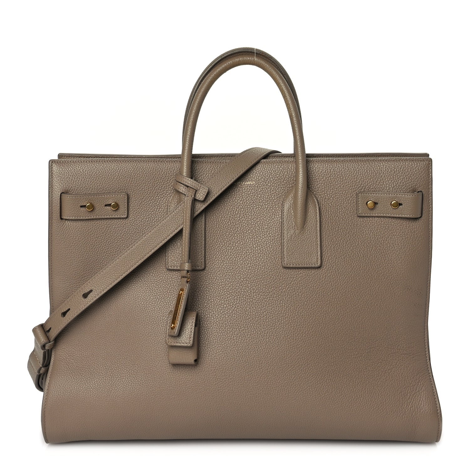 Saint Laurent Calfskin Large Souple Sac De Jour Dark Beige 1 of 8