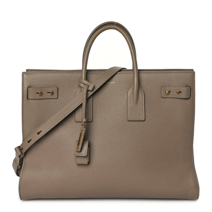 Saint Laurent Calfskin Large Souple Sac De Jour Dark Beige 1 of 8
