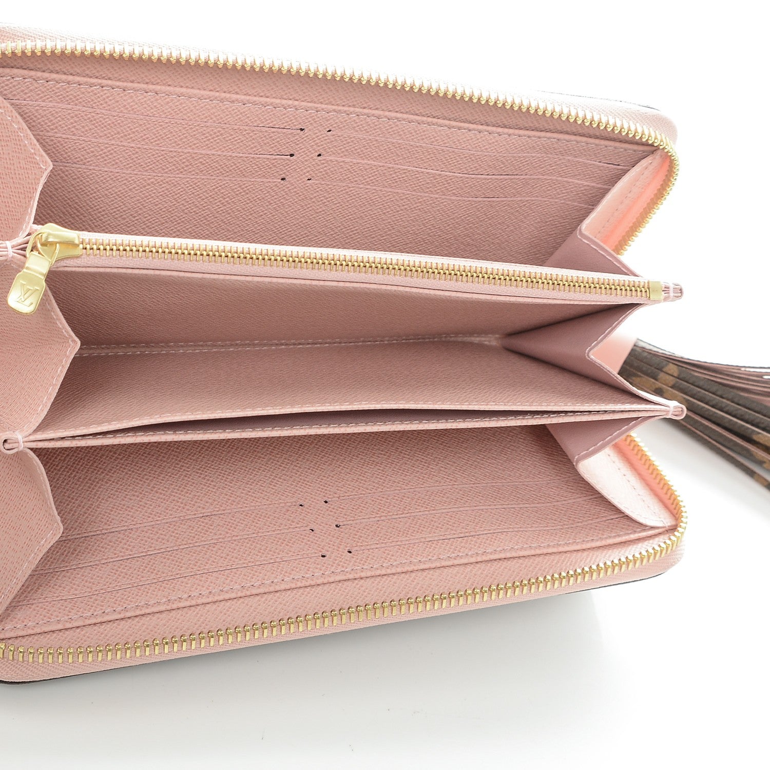 Louis Vuitton Monogram Pompon Zippy Wallet Rose Ballerine 5 of 6