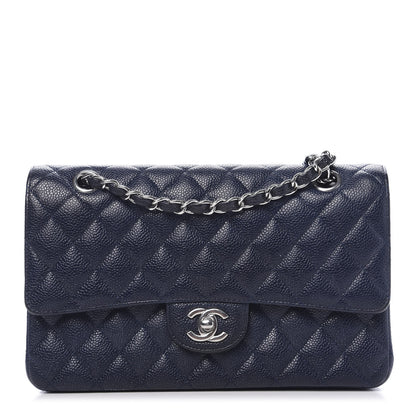 Chanel Caviar Quilted Medium Double Flap Navy 1 of 11