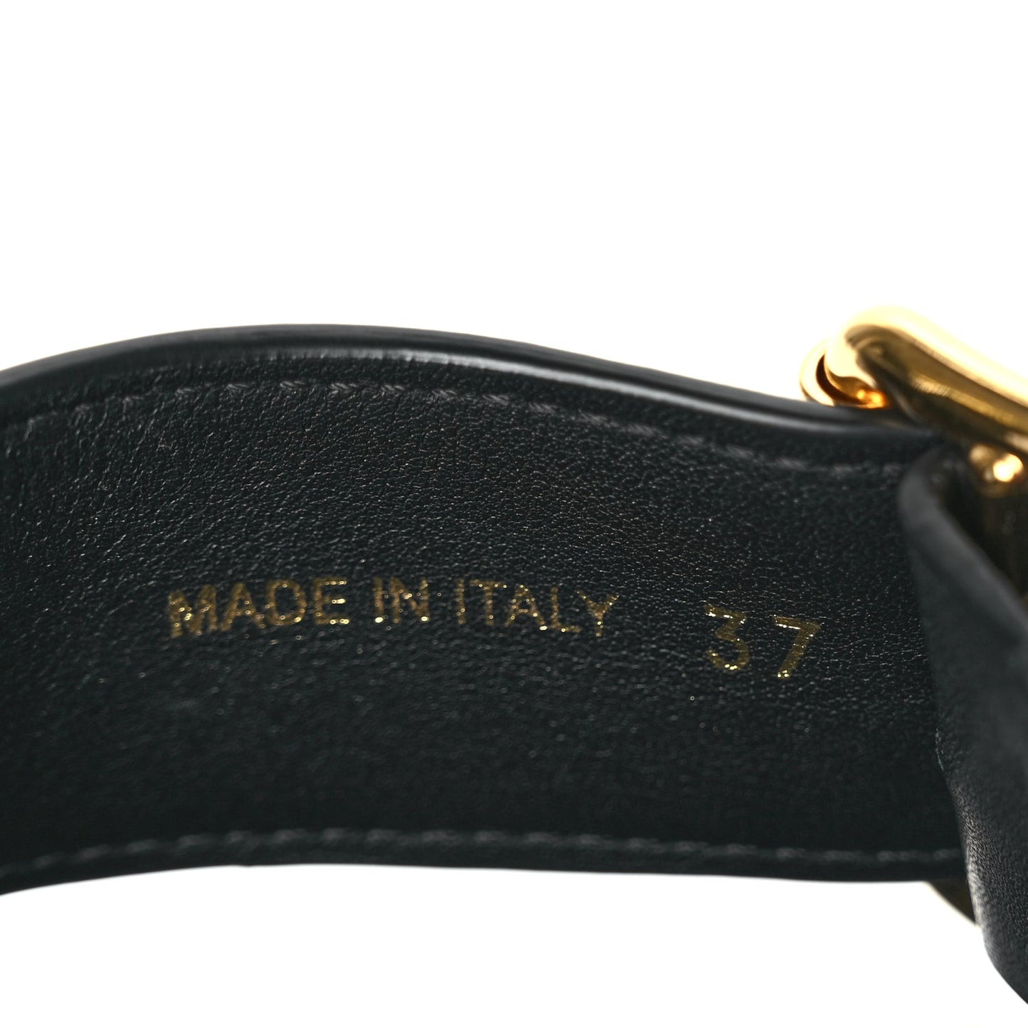 Vitello Sport Metal Triangle Logo Womens Double Buckle 20mm Slide Sandals Black