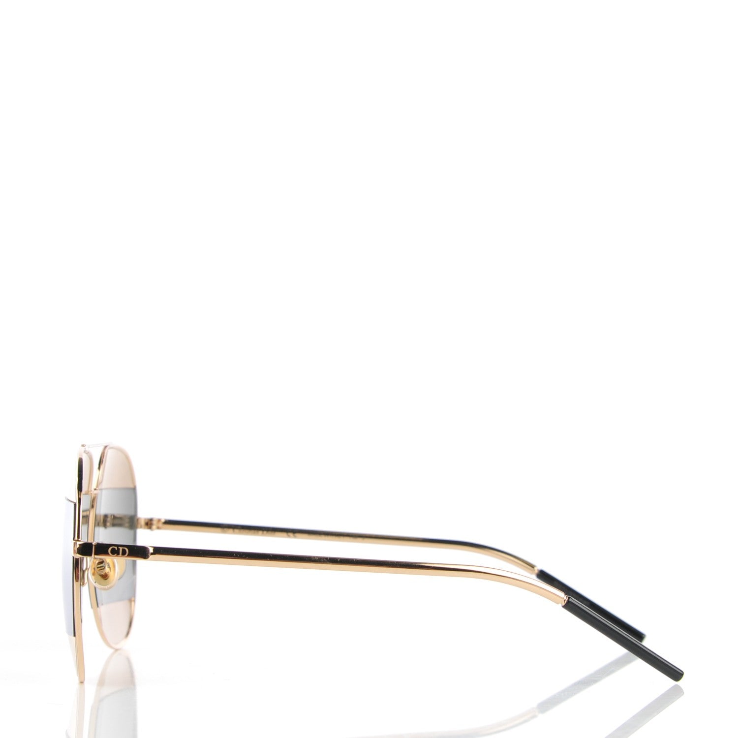 Christian Dior Split 1 Aviator Sunglasses Gold Silver 3 of 6