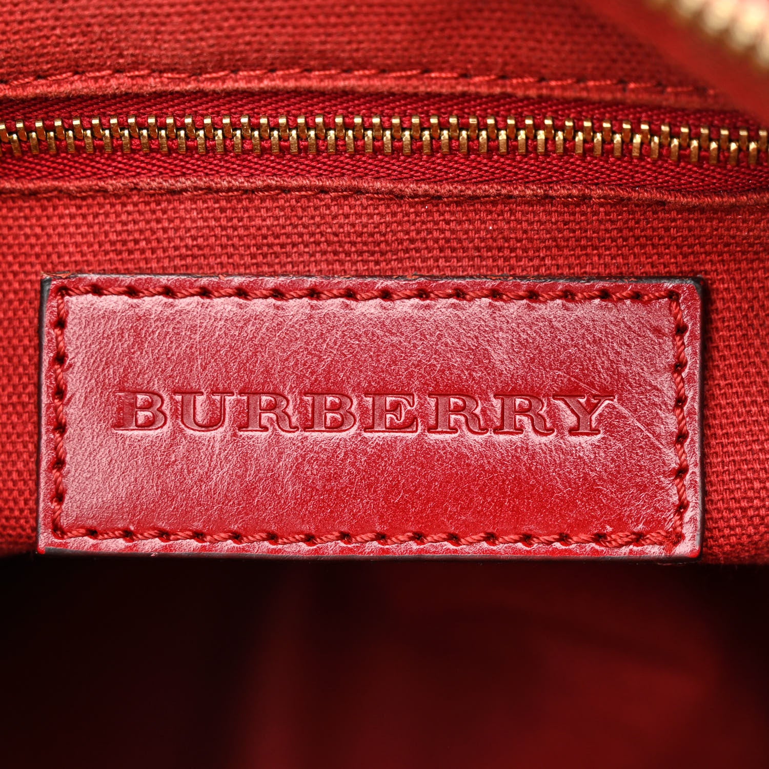 Burberry Haymarket Check Small Blaze Satchel Military Red 6 of 13