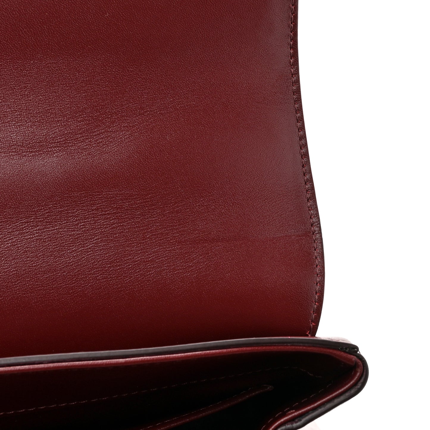 Satinated Calfskin Medium 16 Top Handle Bag Light Burgundy