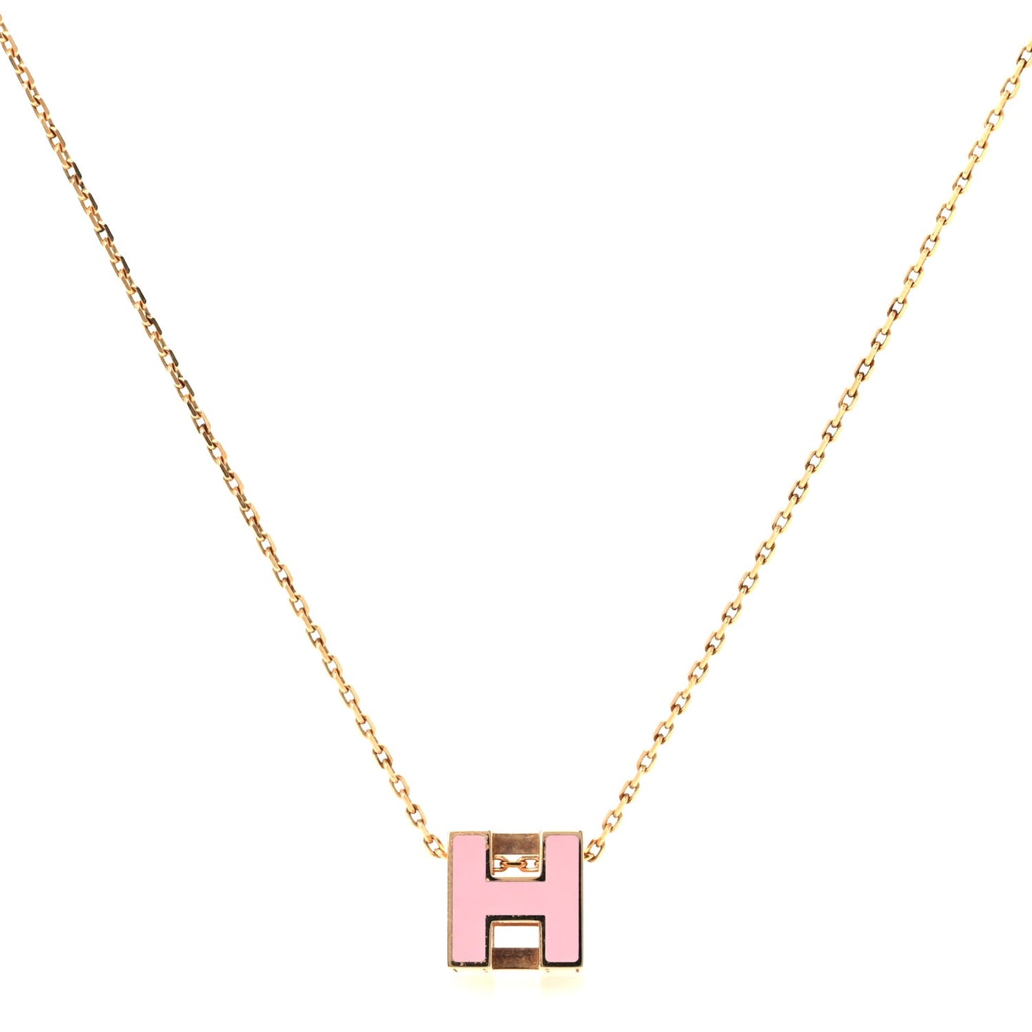 Gold Lacquered Cage d' Pendant Necklace