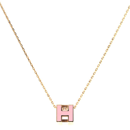 Hermes Gold Lacquered Cage d' Pendant Necklace 1 of 6