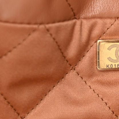 Chanel Shiny Calfskin Quilted Small Chanel 22 Camel 8 of 12