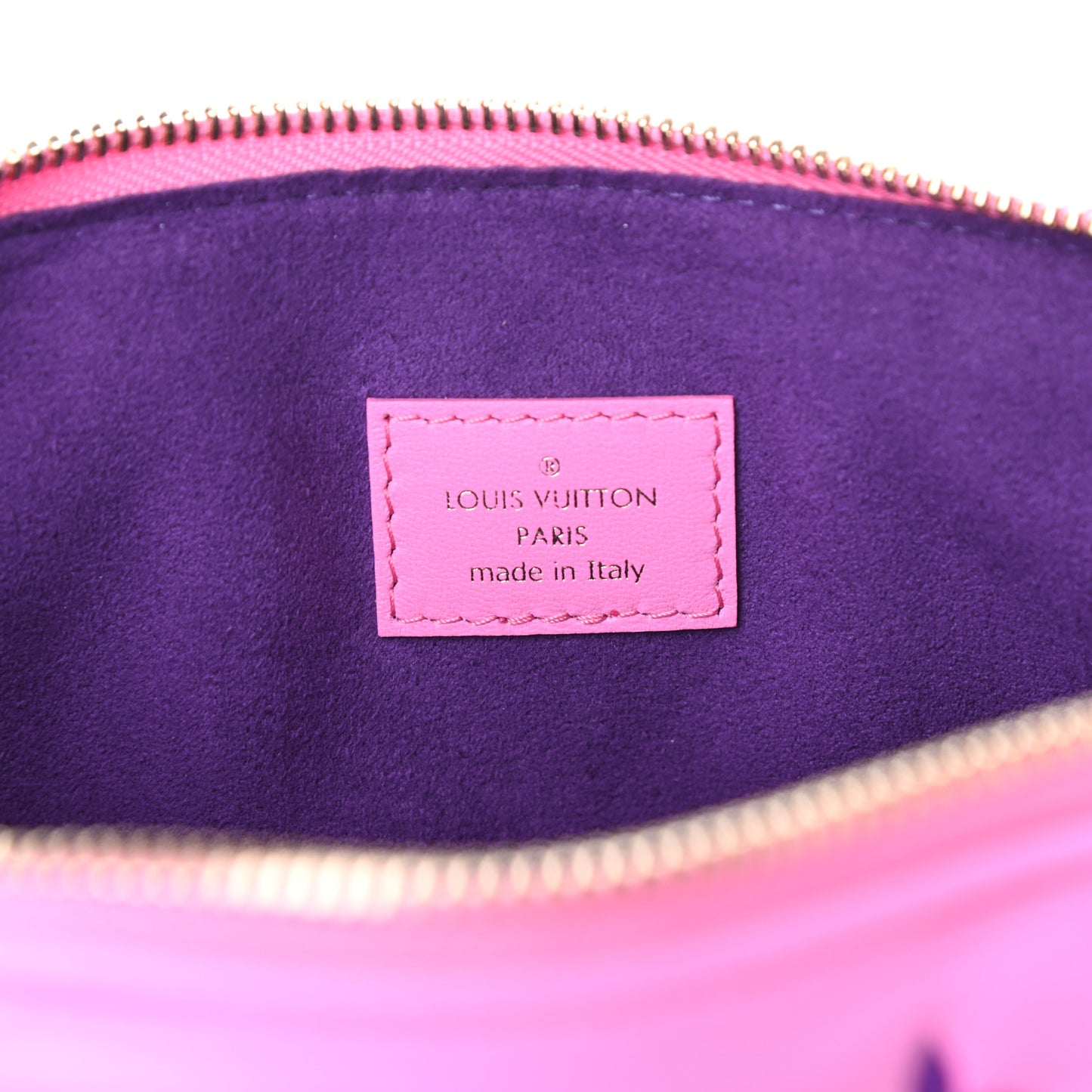 Lambskin Embossed Monogram Vuittamins Coussin PM Rose Violet