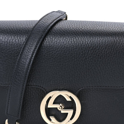 Gucci Dollar Calfskin Interlocking G Crossbody Bag Black 6 of 7