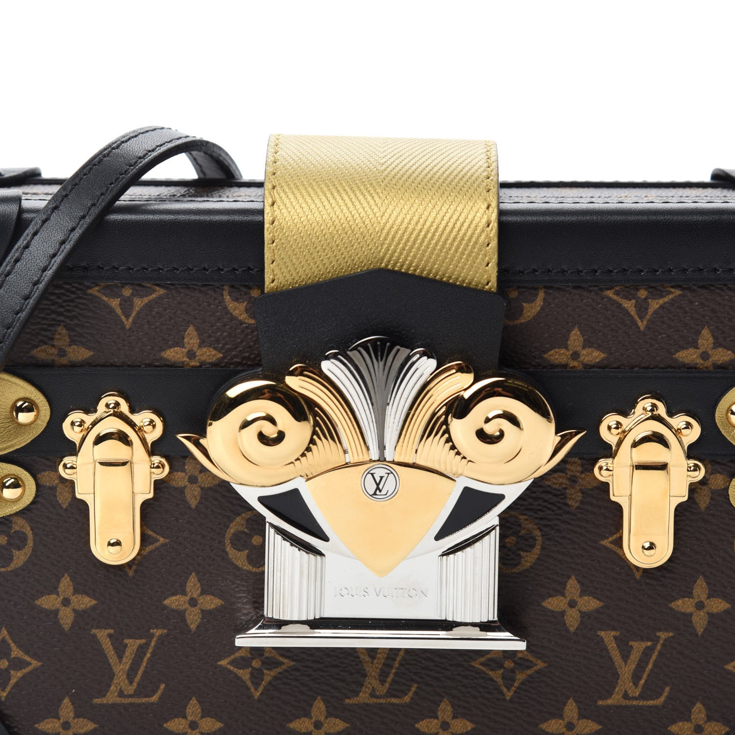 Louis Vuitton Monogram Column Petite Malle Black 10 of 11