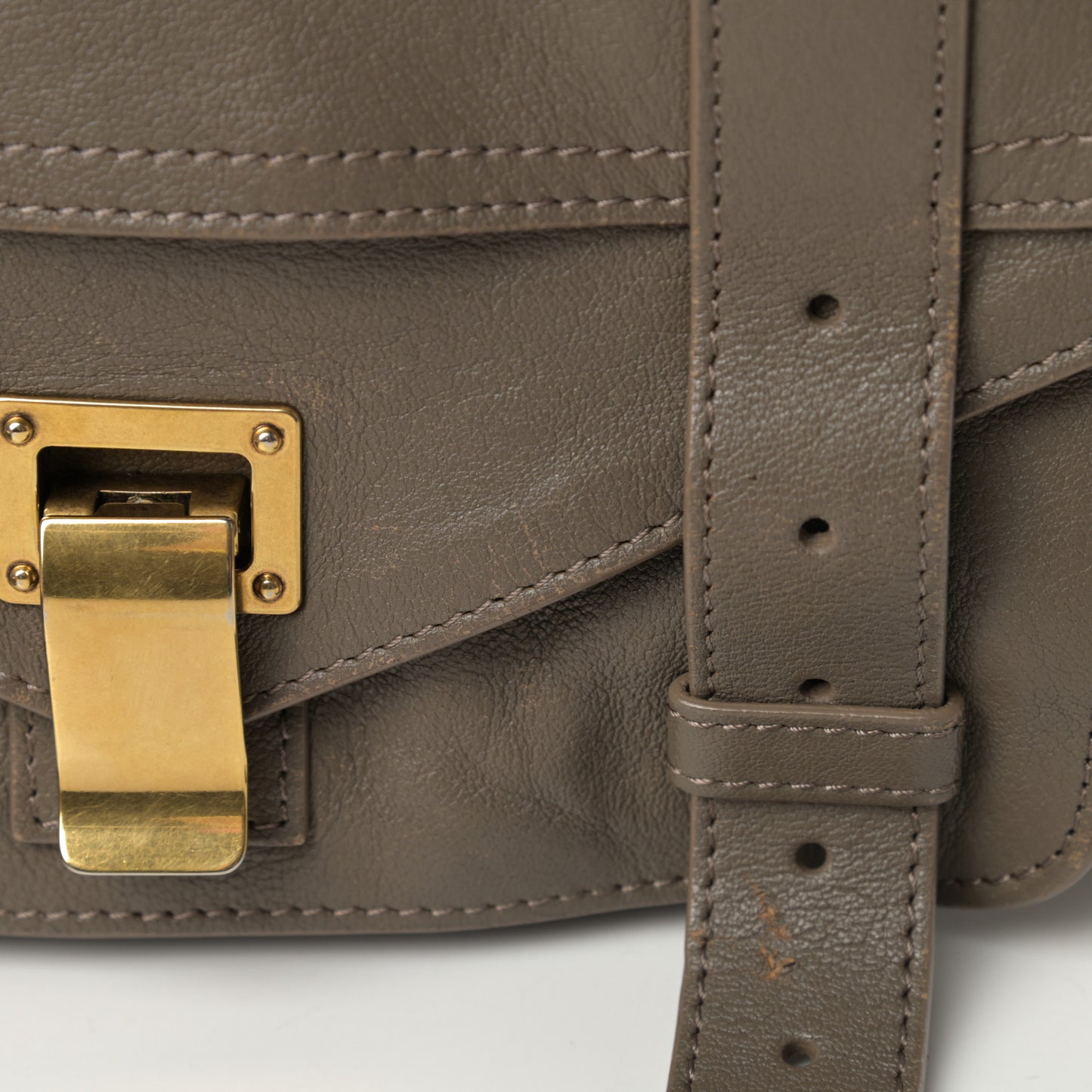 Lambskin Tiny PS1 Satchel Smoke