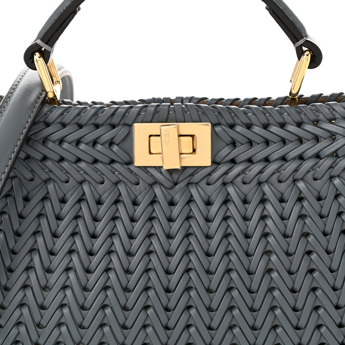 Vitello King Shiny Nappa Intreccio Petite Peekaboo I SEE U Satchel Tempesta