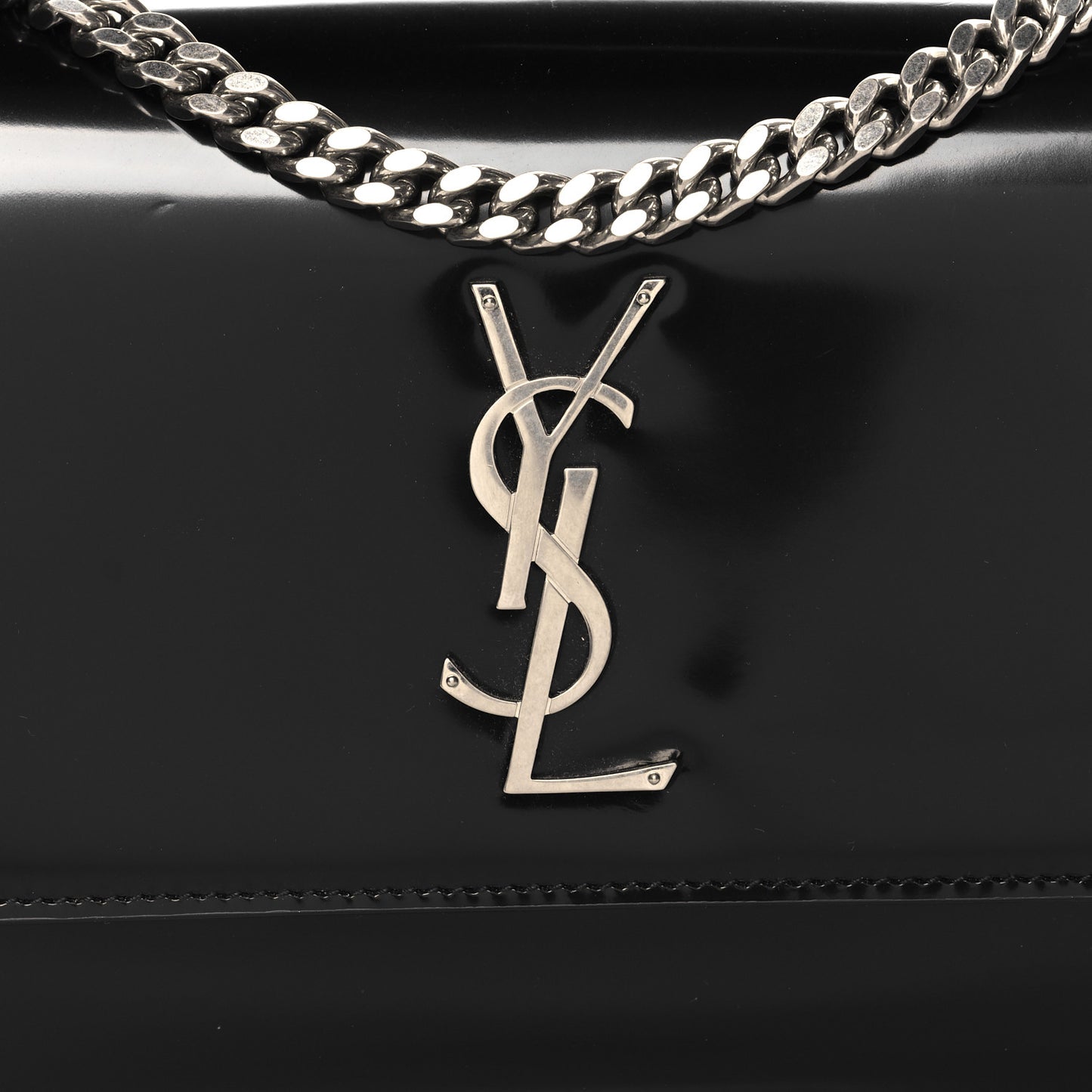 Glazed Calfskin Medium Monogram Sunset Black