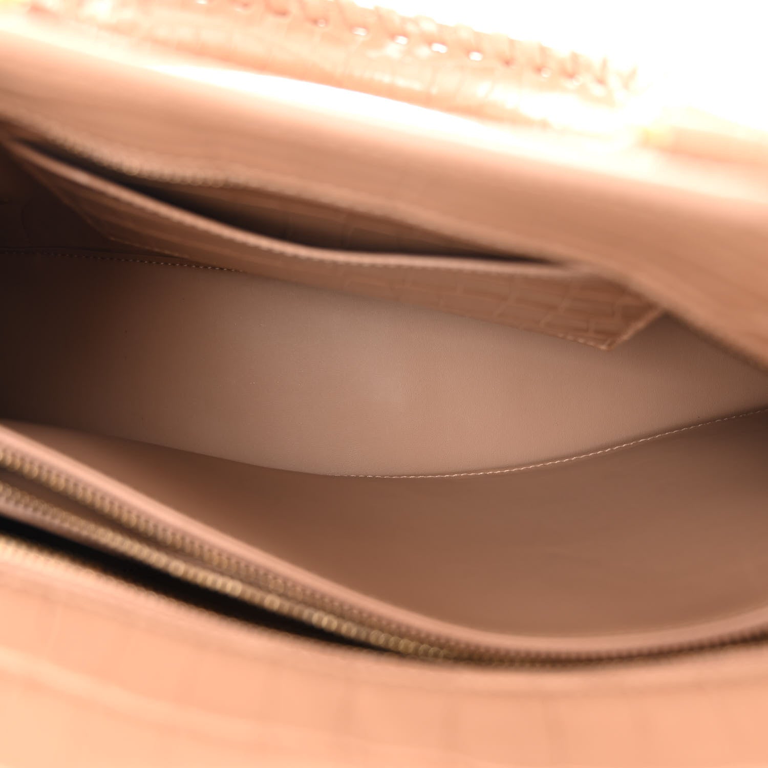 Balenciaga Shiny Supple Calfskin Crocodile Embossed Neo Classic Gold Hardware City Nude Beige 4 of 8