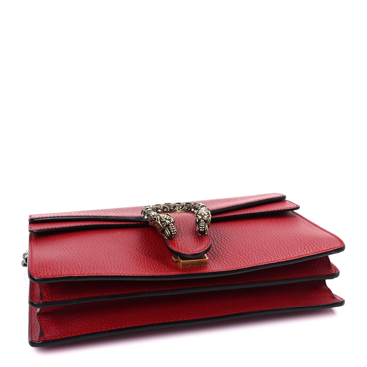 Gucci Dollar Calfskin Swarovski Crystal Small Dionysus Shoulder Bag  Hibiscus Red 3 of 8