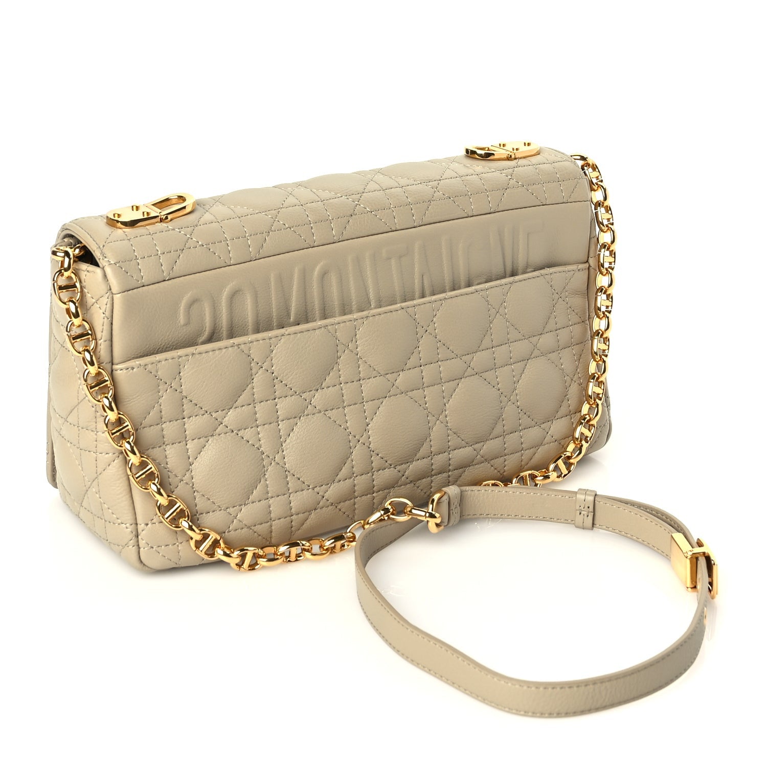Christian Dior Supple Calfskin Cannage Medium Caro Bag Beige 3 of 16