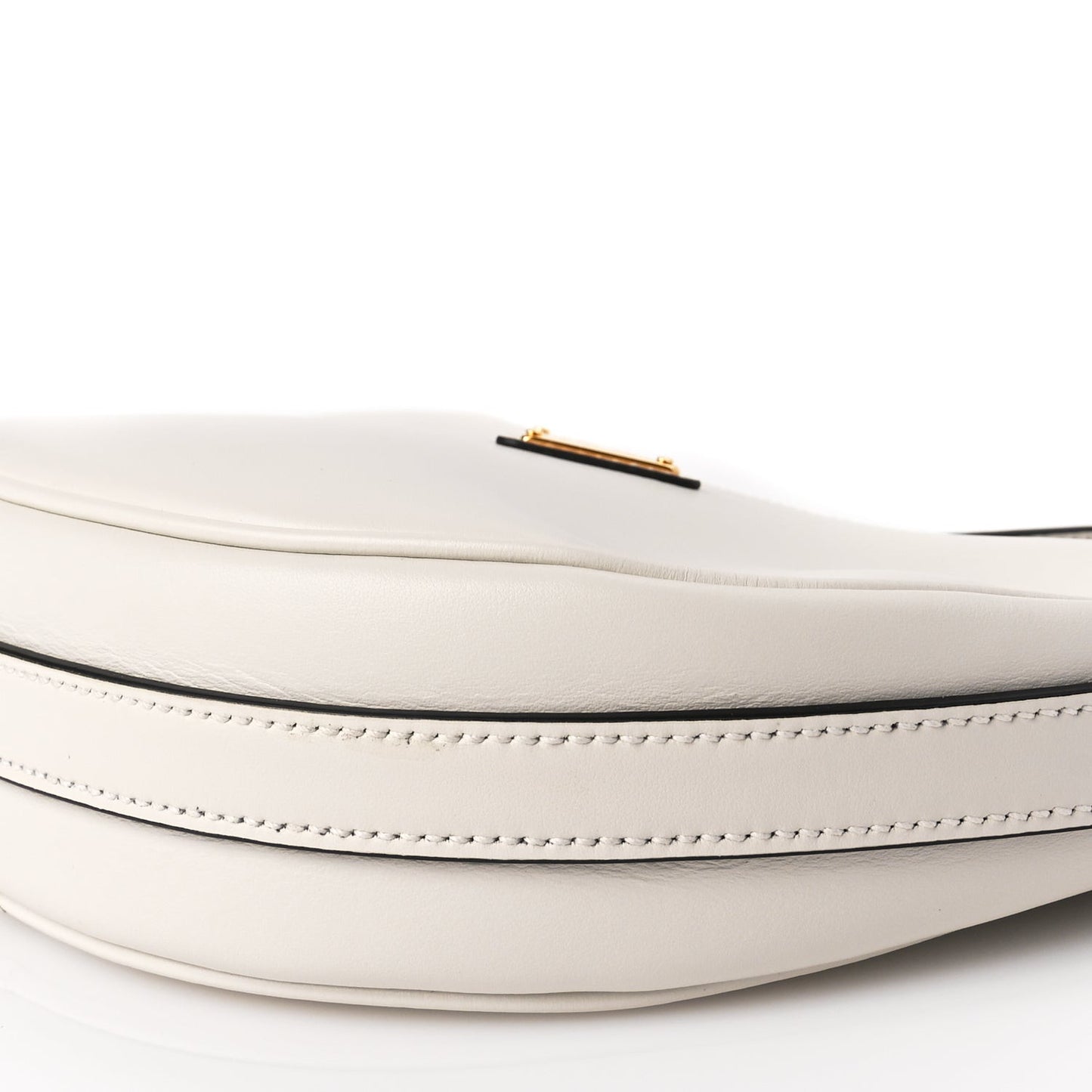 Soft Calfskin Mini Arque Shoulder Bag White
