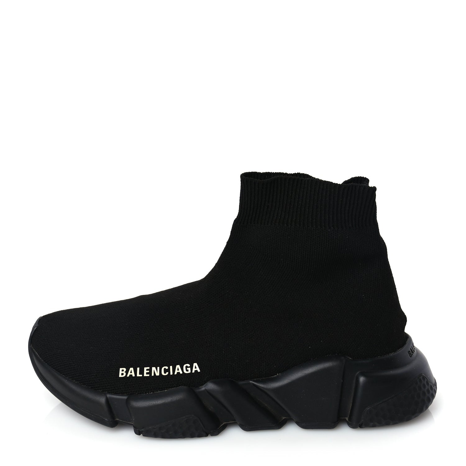 Balenciaga Neoprene Knit Womens Speed Sneakers 38 Black 1 of 6