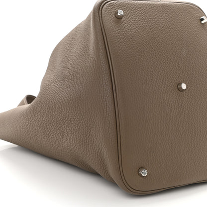 Hermes Taurillon Clemence Picotin Lock 26 GM Etoupe 9 of 11