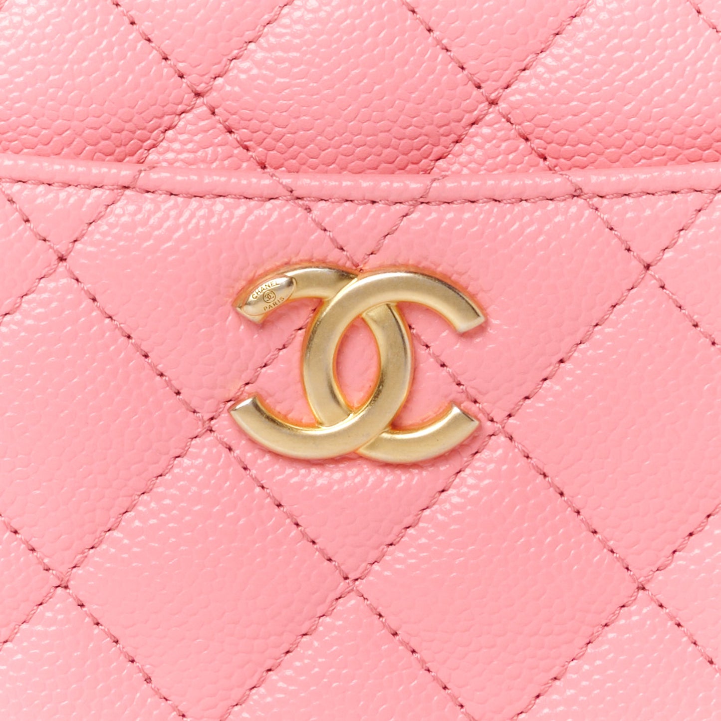 Caviar Quilted Pick Me Up Mini Vanity Case Pink