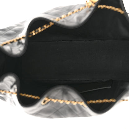 Chanel Caviar Quilted Large Chanel 25 Handbag Black 6 of 12