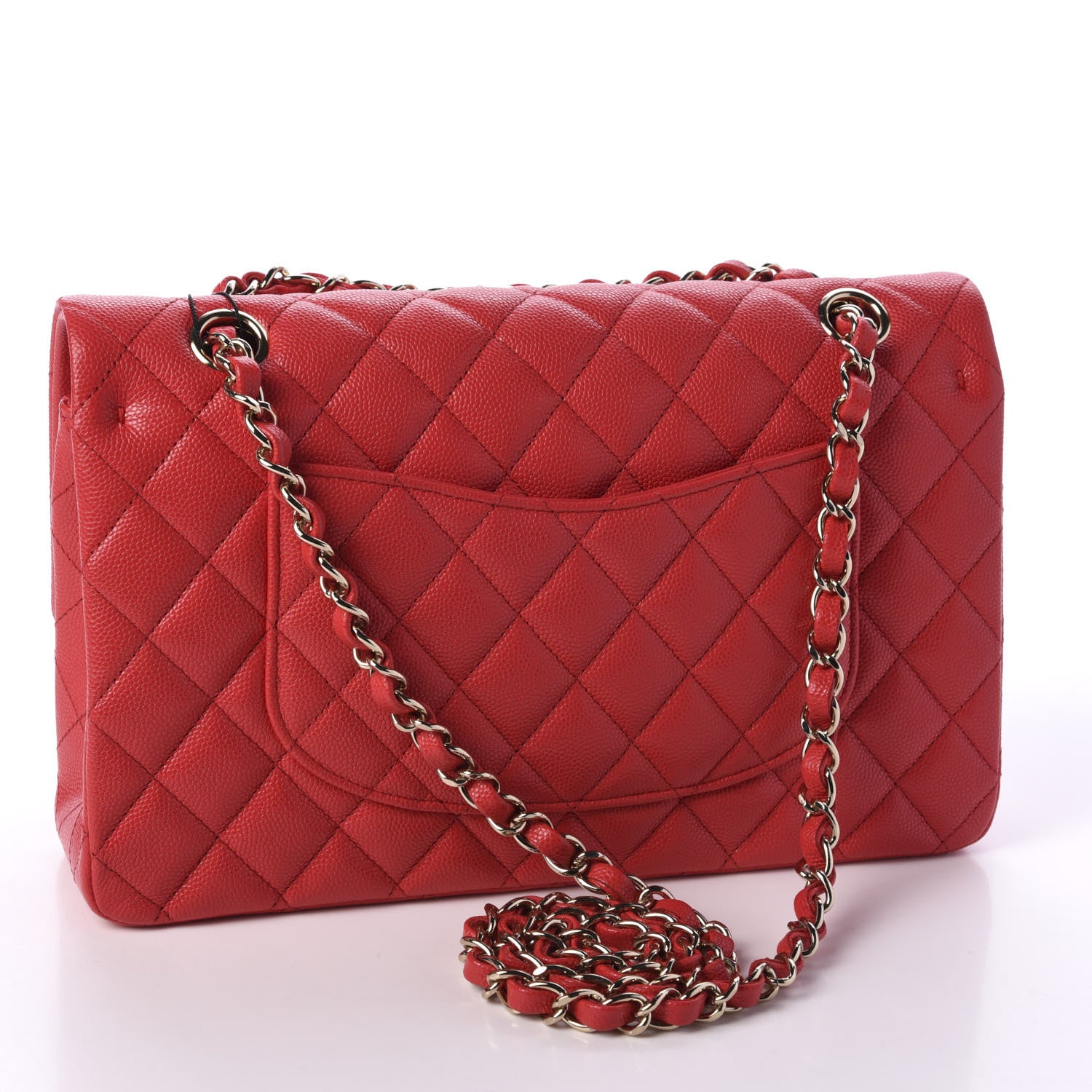 Chanel Caviar Quilted Medium Double Flap Red 3 of 11
