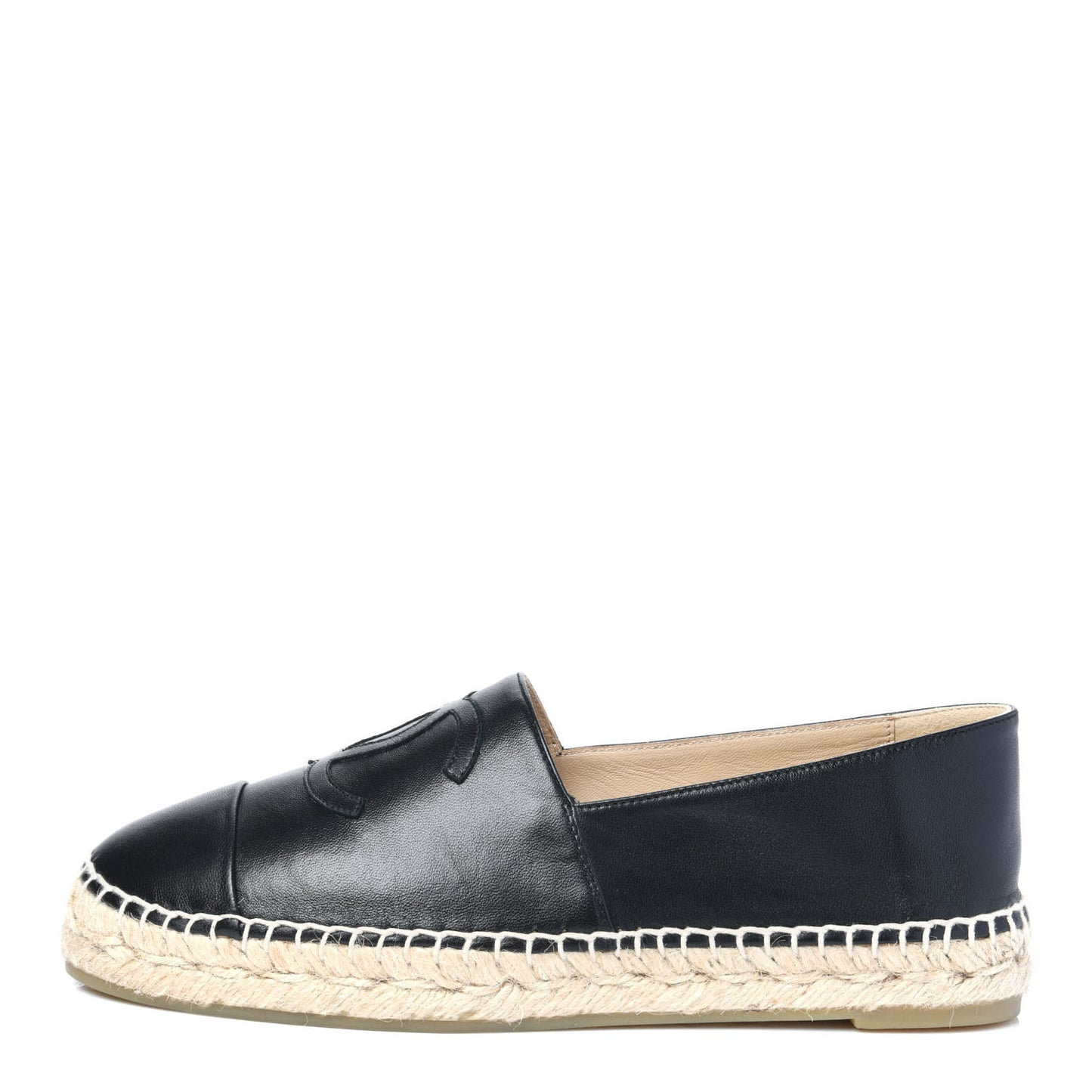 Lambskin CC Espadrilles 37 Black