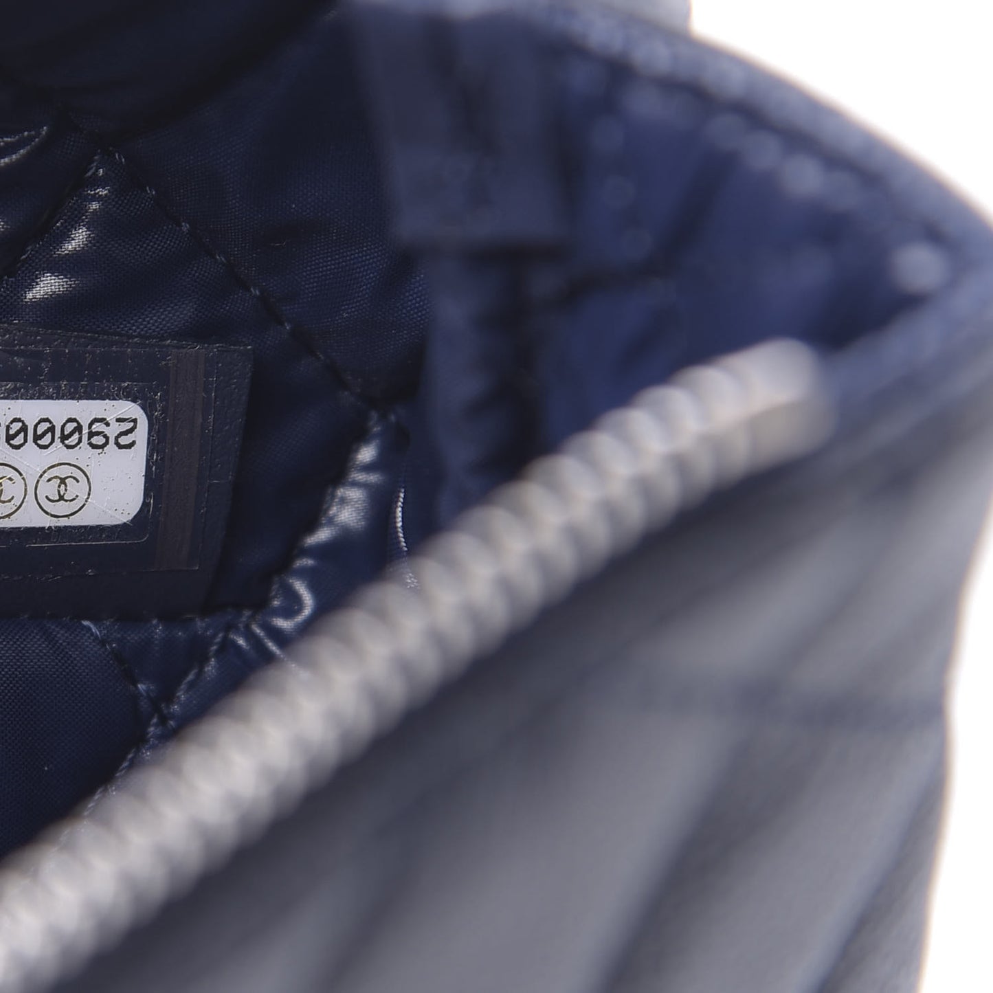 Caviar Quilted Small Pouch Navy