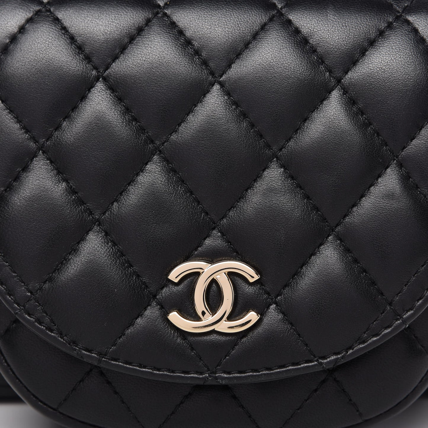 Lambskin Quilted Side Packs Black