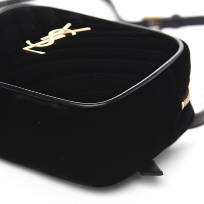 Saint Laurent Velour Matelasse Monogram Lou Belt Bag Black 8 of 9