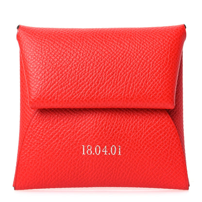 Hermes Epsom Horseshoe Bastia Coin Purse Rouge Casaque Etoupe 1 of 6