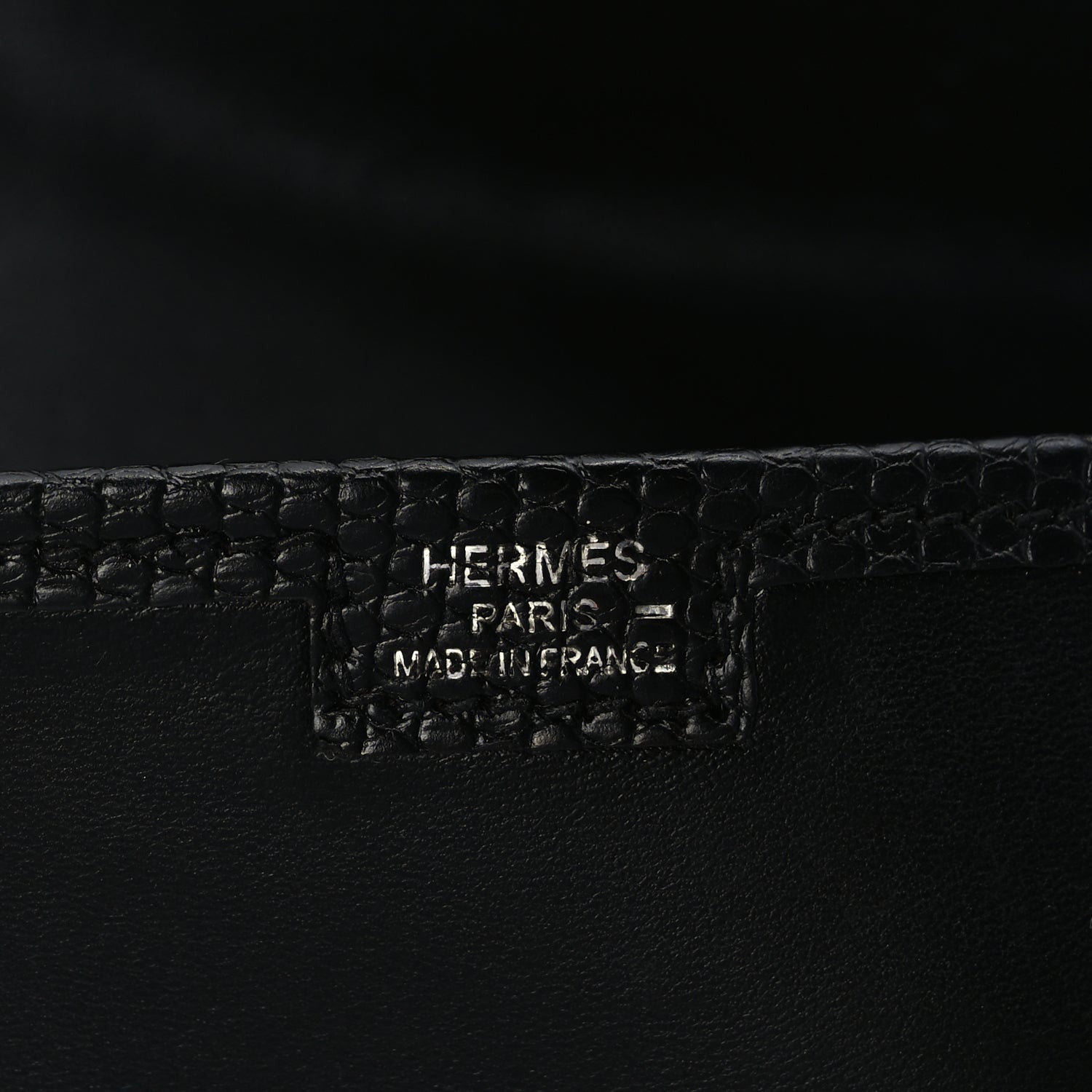 Hermes Swift Lizard Varanus Niloticus Jige Elan Touch 29 Clutch  Black 6 of 9