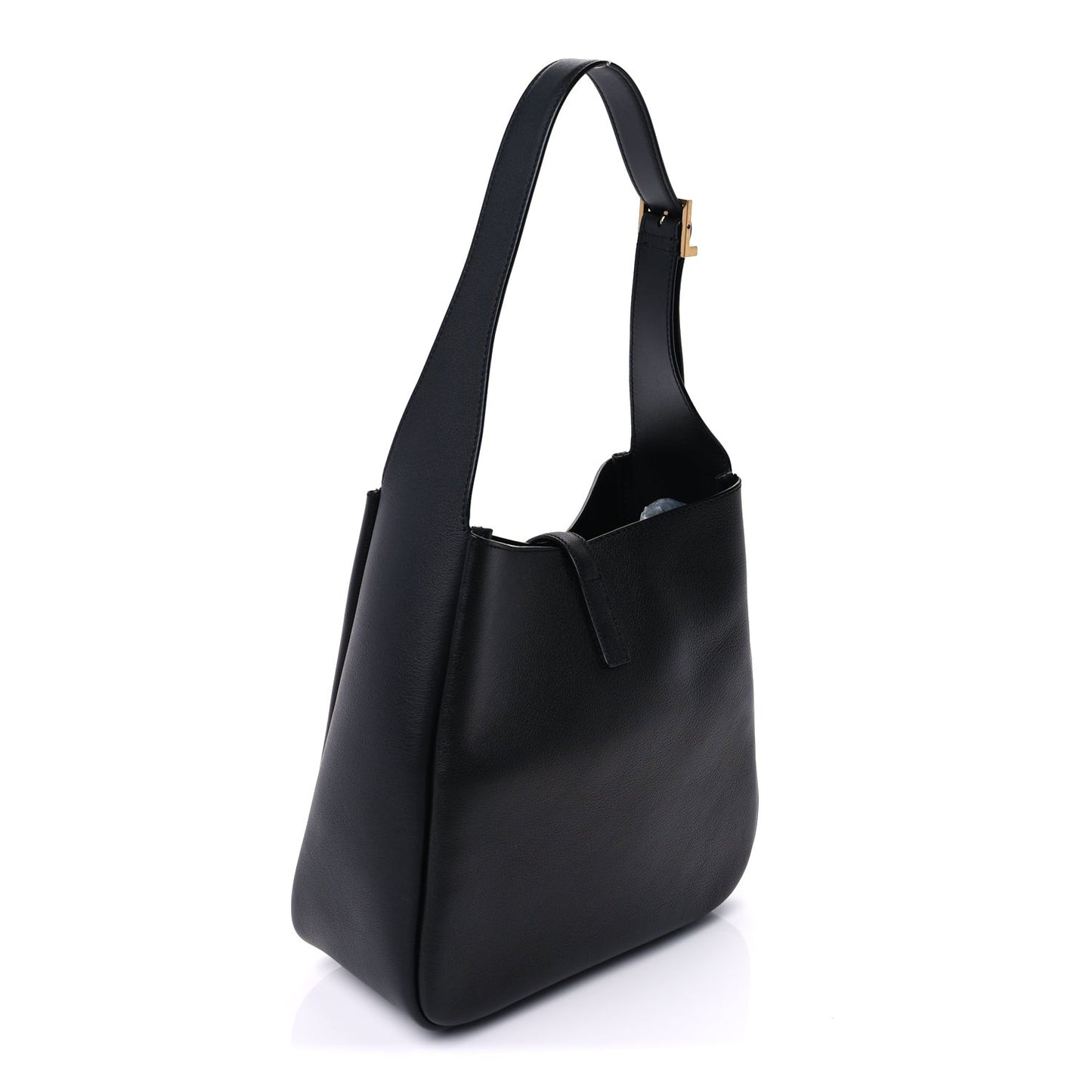 Smooth Calfskin Small Le 5 A 7 Soft Hobo  Black
