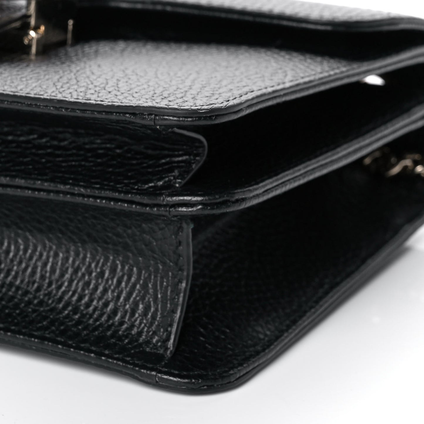 Dollar Calfskin Small Interlocking G Shoulder Bag Black