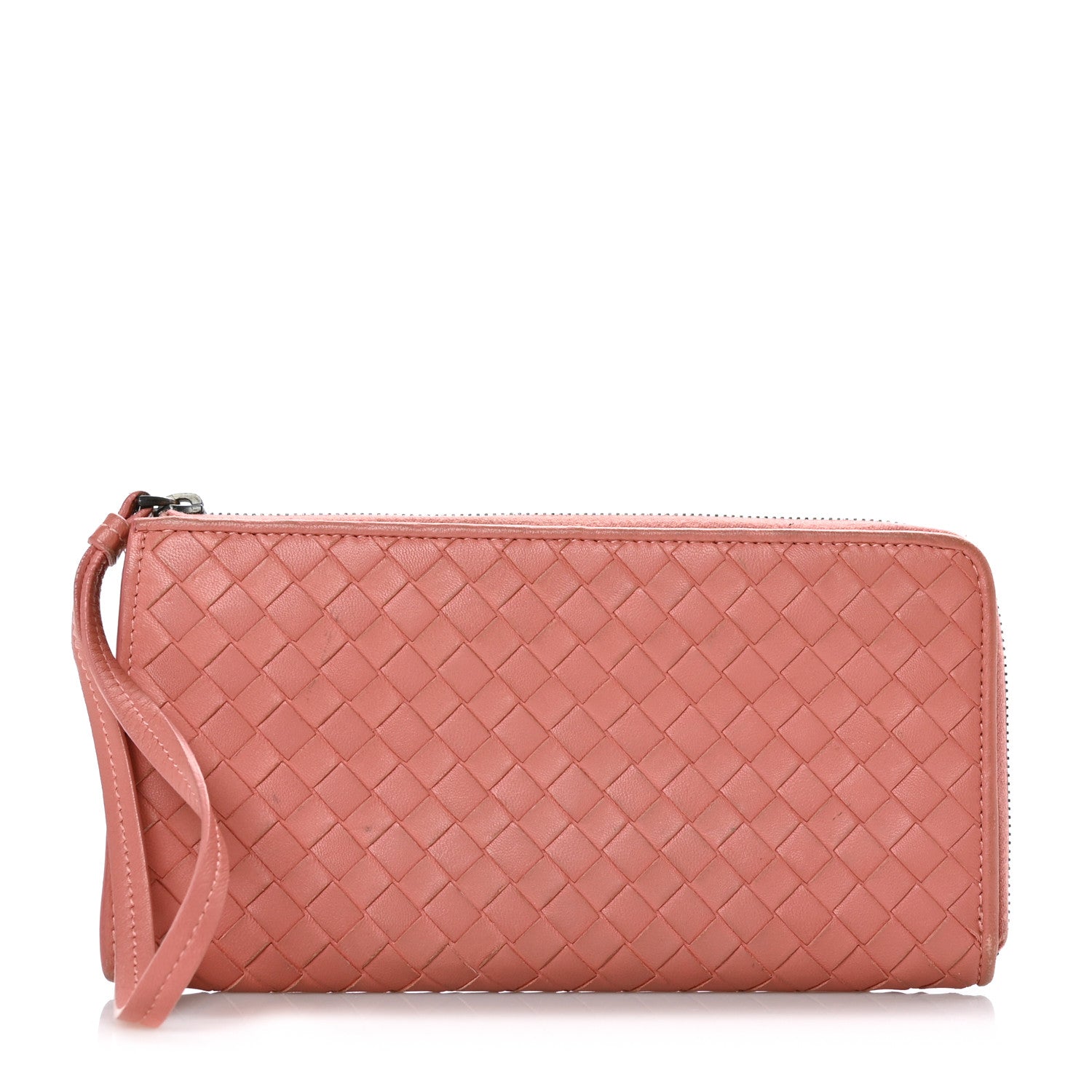 Bottega Veneta Nappa Intrecciato Half Zip Around Wallet Pompei 1 of 12