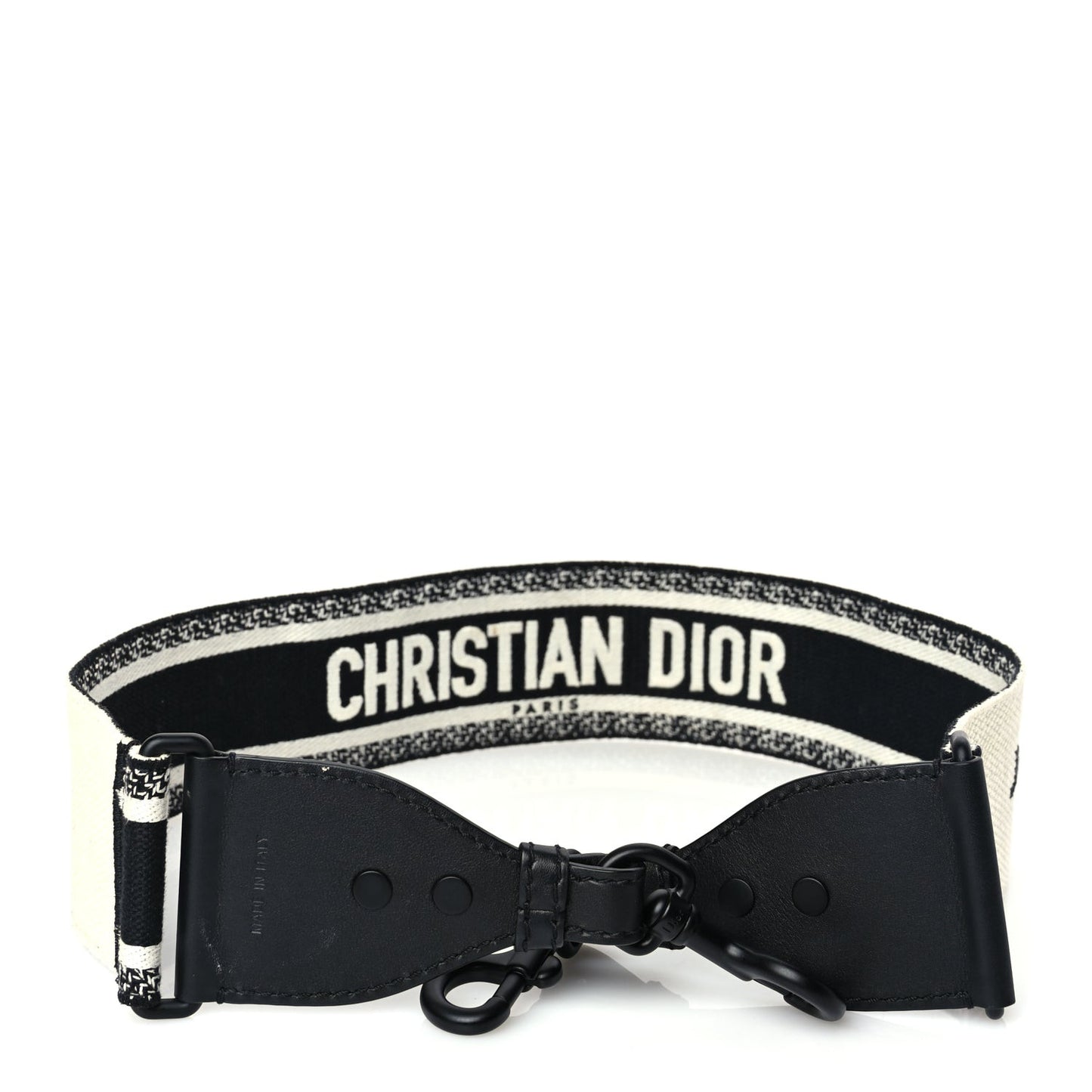 Canvas Embroidered Shoulder Strap Black Ultramatte