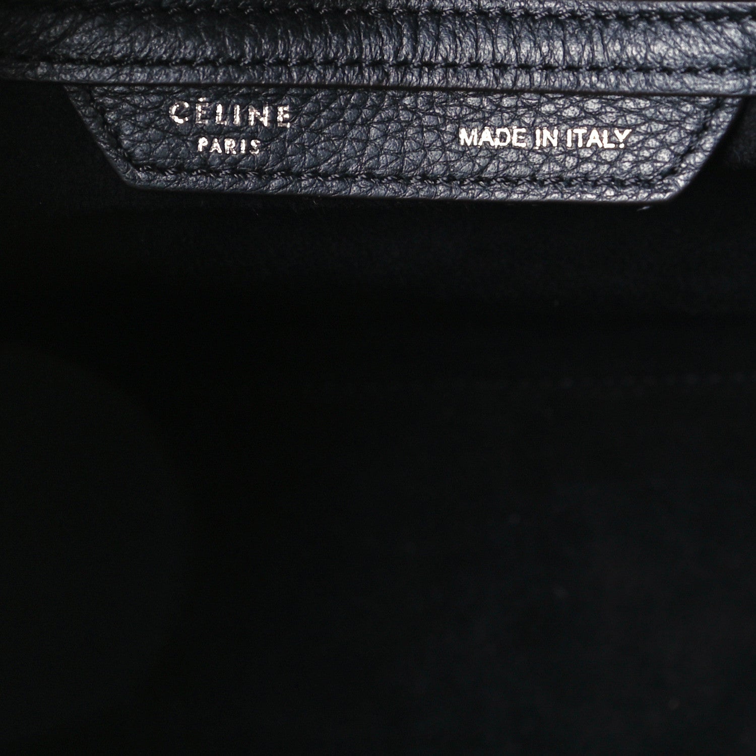 Celine Drummed Calfskin Micro Luggage Black 6 of 10