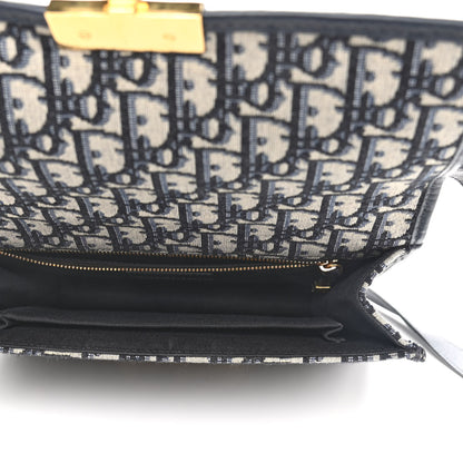 Christian Dior Oblique 30 Montaigne Flap Bag Blue 5 of 10