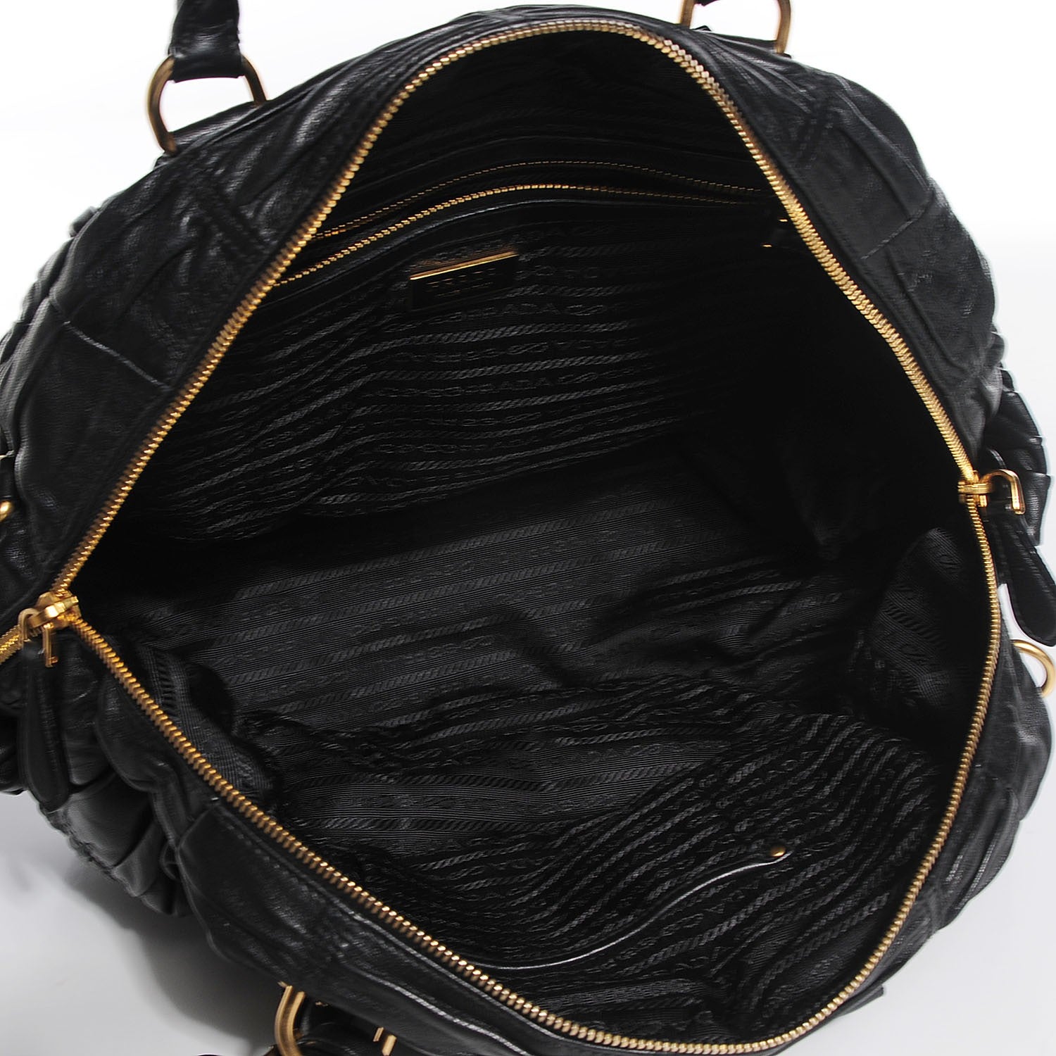 Prada Nappa Gaufre Tote Nero Black 5 of 8