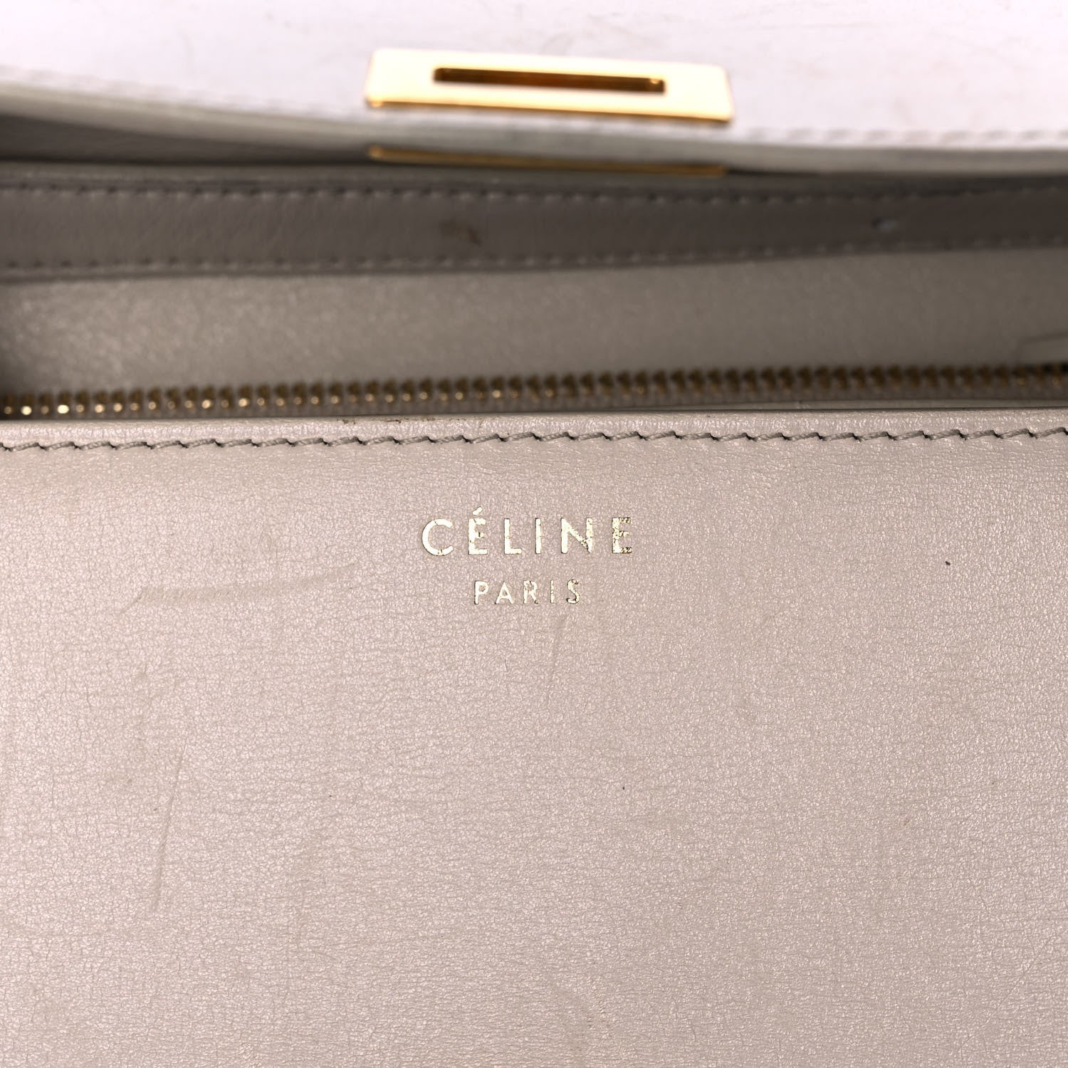 Celine Calfskin Medium Classic Box Flap Bag Clay 8 of 14