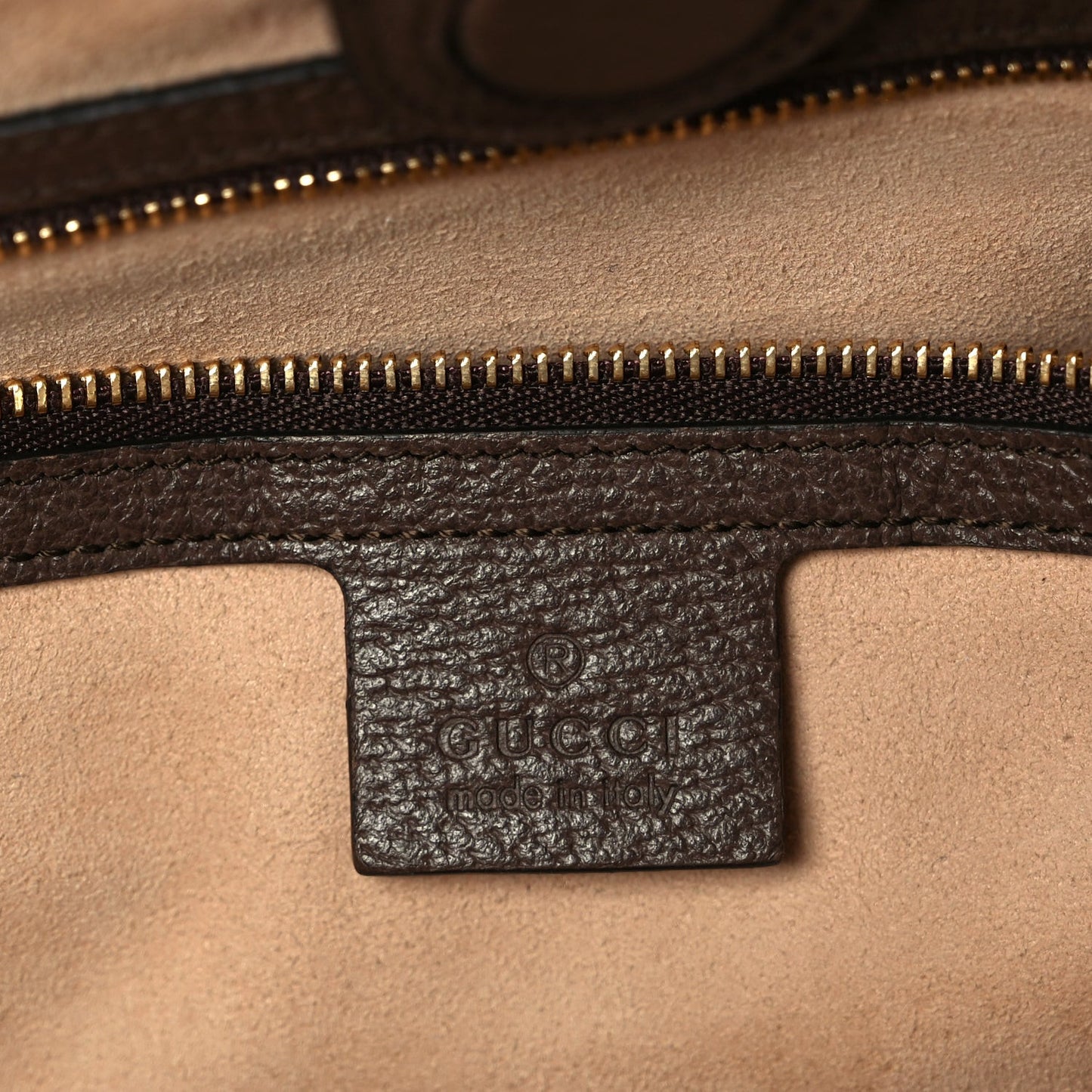 GG Supreme Monogram Textured Calfskin Web Medium Ophidia Shopping Tote  Beige Ebony New Acero
